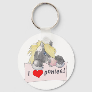 Porte-clés J'aime des poneys !
