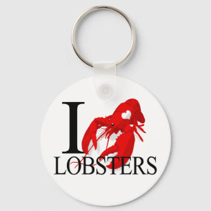 Porte-clés J'aime des porte - clés de homards