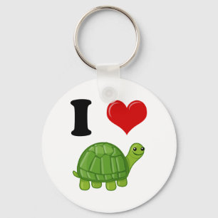 Porte-clés J'aime des tortues