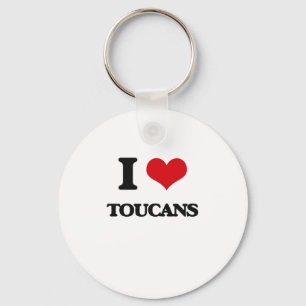 Porte-clés J'aime des toucans
