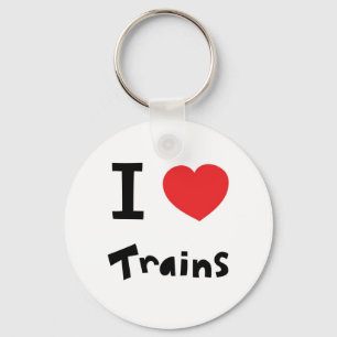 Porte-clés J'aime des trains