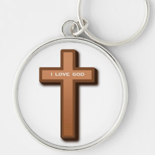 PORTE-CLÉS "J'AIME DIEU" CROIX