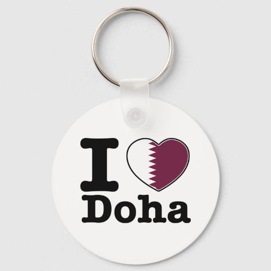 Porte-clés J'aime Doha (Recto)