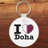 Porte-clés J'aime Doha (Recto)