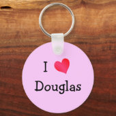 Porte-clés J'aime Douglas (Recto)