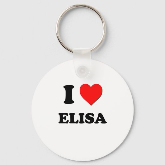 Porte-clés J'aime Elisa (Recto)