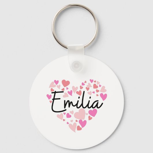 Porte-clés J'aime Emilia (Recto)
