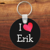 Porte-clés J'aime Erik (Recto)