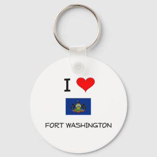 Porte-clés J'aime Fort Washington Pennsylvanie