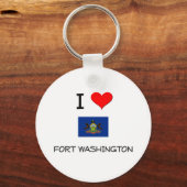 Porte-clés J'aime Fort Washington Pennsylvanie (Recto)