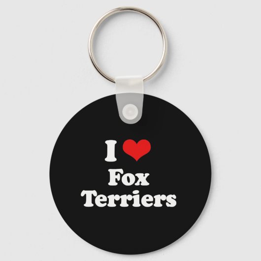 Porte-clés J'aime Fox Terriers (Recto)