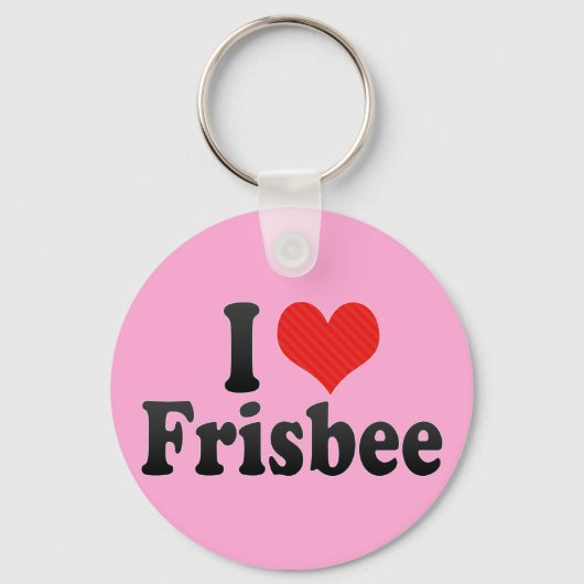 Porte-clés J'aime Frisbee (Recto)
