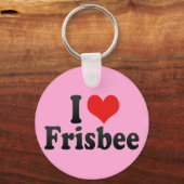 Porte-clés J'aime Frisbee (Recto)