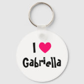 Porte-clés J'aime Gabriella (Recto)