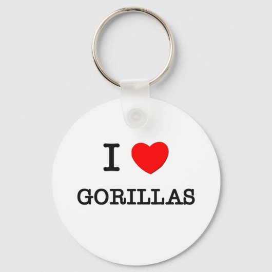 Porte-clés J'aime GORILLAS (Recto)
