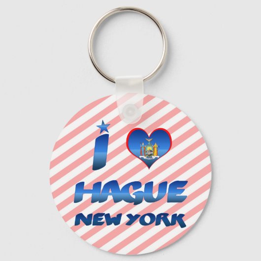 Porte-clés J'aime Hague, New York (Recto)
