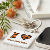 Porte-clés J'aime Halloween (Devant Droit)