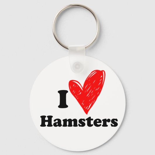Porte-clés J'aime Hamsters (Recto)