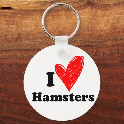 Porte-clés J'aime Hamsters (Recto)