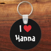 Porte-clés J'aime Hanna (Recto)