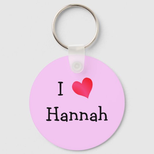 Porte-clés J'aime Hannah (Recto)