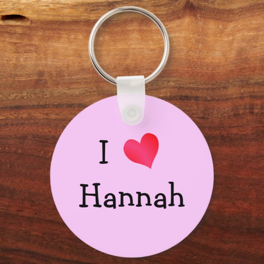 Porte-clés J'aime Hannah (Recto)
