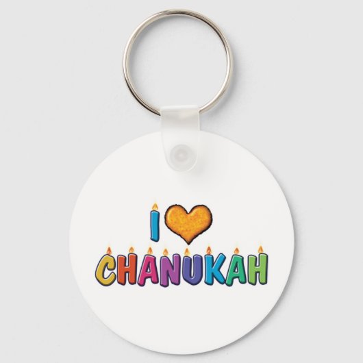 Porte-clés J'aime Hanouka (Recto)