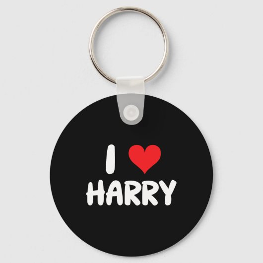 Porte-clés J'aime Harry - Cœur - Nom  (Recto)