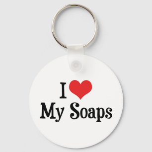 Porte-clés J'aime Heart My Soaps - Passionné de Feuilletons