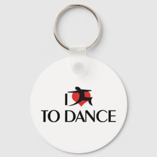 Porte-clés J'aime Heart To Dance - Ballet Tango Valse Amant