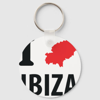 Porte-clés J'aime Ibiza icône de contour