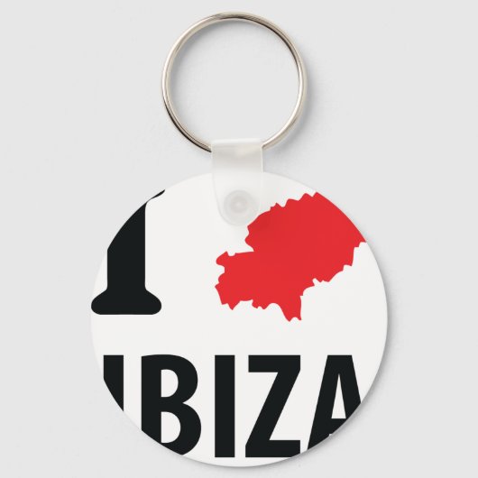 Porte-clés J'aime Ibiza icône de contour (Recto)