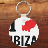 Porte-clés J'aime Ibiza icône de contour (Recto)