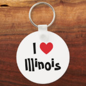 Porte-clés J'aime Illinois (Recto)