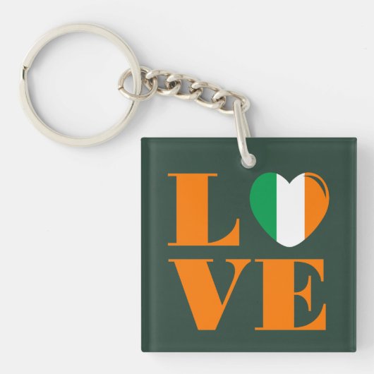 Porte-clés J'aime Irlande (Devant)