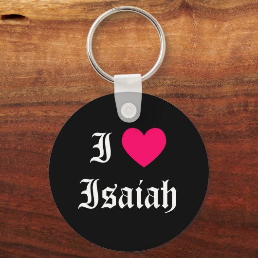 Porte-clés J'aime Isaïe (Recto)