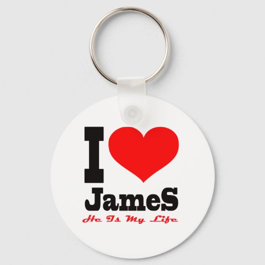 Porte-clés J'Aime James. C'Est Ma Vie (Recto)