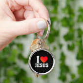 Porte-clés J'aime Jésus (main)