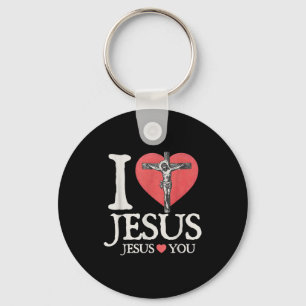 Porte-clés J'aime Jésus Christ Jésus Vous Aime Verset De La B