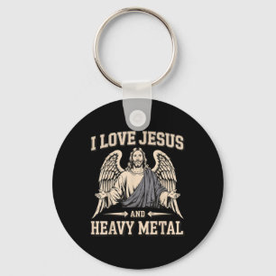 Porte-clés J'aime Jésus et le heavy metal 3