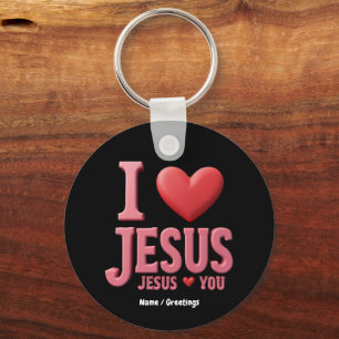 Porte-clés J'aime Jésus, Jésus Vous Aime Une Foi Chrétienne