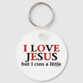 Porte-clés J'aime Jésus [mais j'ai un petit Humour] (Verso)