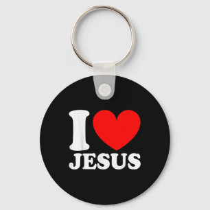 Porte-clés J'aime Jésus Mignon Religieux Chrétien Religieux