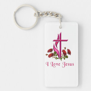 Porte-clés J'aime Jésus porte - clé chrétien