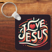 Porte-clés J'aime Jésus Porte - clé chrétien (Recto)