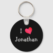 Porte-clés J'aime Jonathan (Recto)