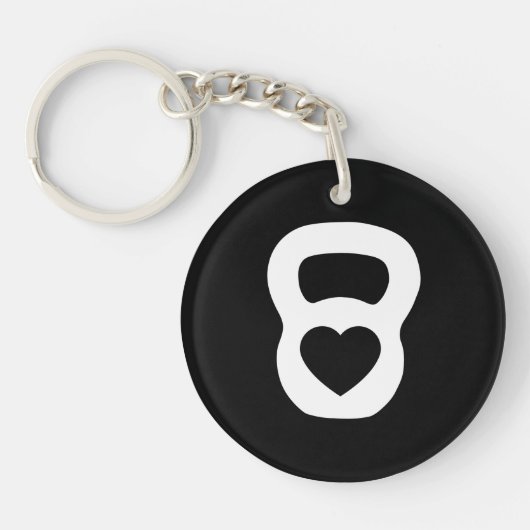 Porte-clés J'aime Kettlebells (Devant)