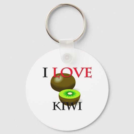 Porte-clés J'aime Kiwi (Recto)