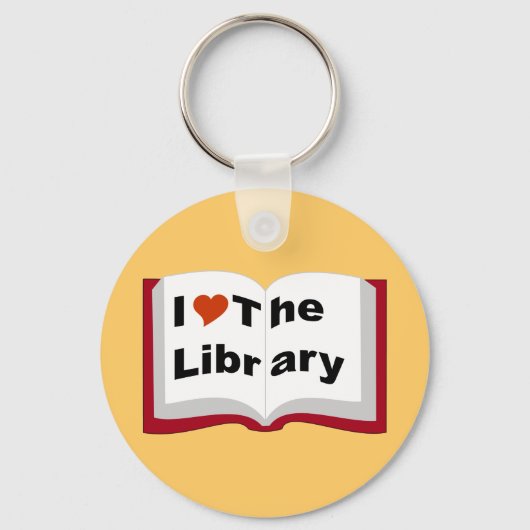 Porte-clés J'Aime La Bibliothèque (Recto)