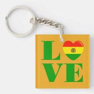 Porte-clés J'aime la Bolivie